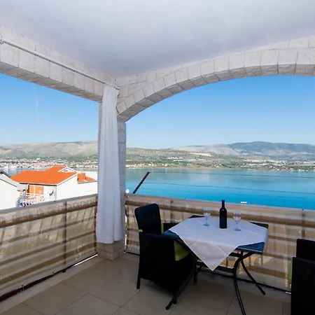 Holidays Slanada With Terrace And Sea View, Near The & Town Trogir, Free Parking, Quiet Place On Peninsula Ciovo Apartman
